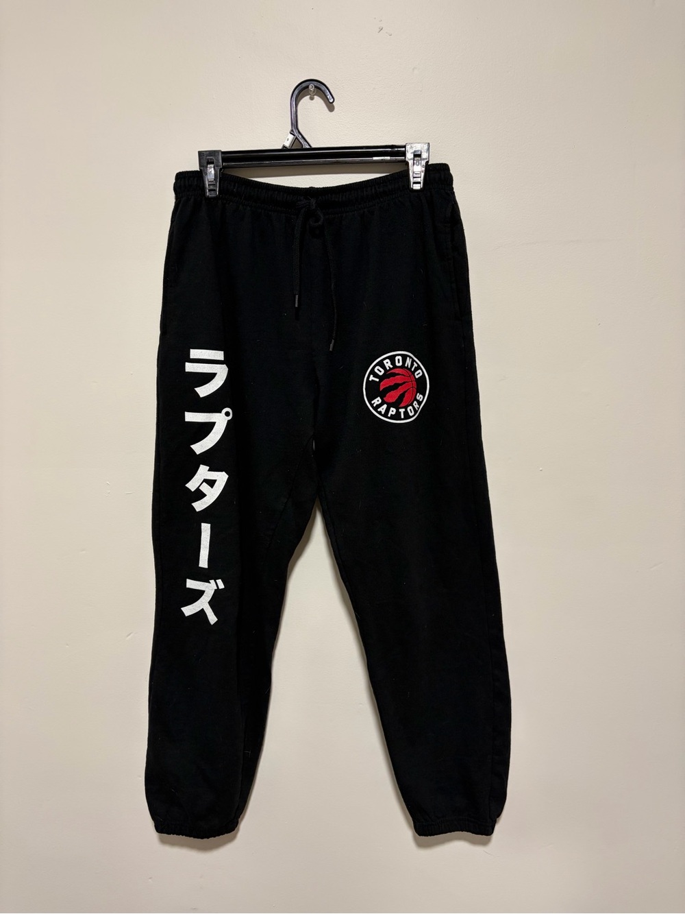 Toronto Raptors NBA Sweatpants (Japanese Text) - Black - Size M